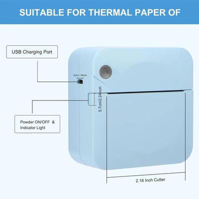 Mini Portable Printer Thermal Printing er Wireless Inkless M
