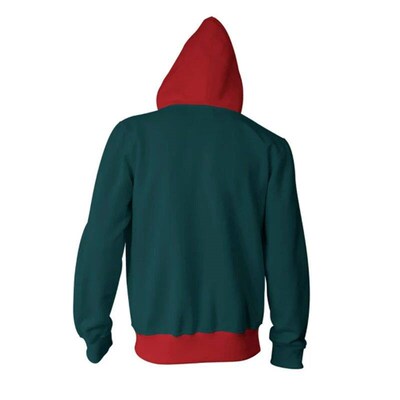 Miles Morales Cosplay Costumes for Men, 3D Printing Zipper J