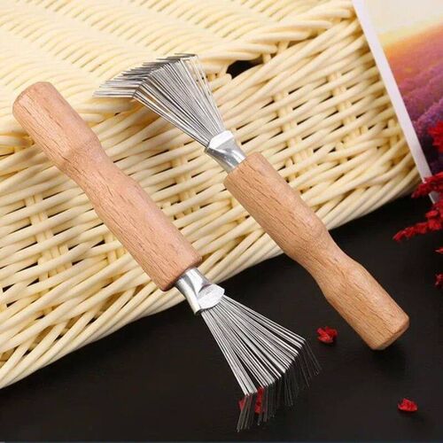 1PCS Wooden Comb Cleaner cate Cleaning Removable Hair Brush