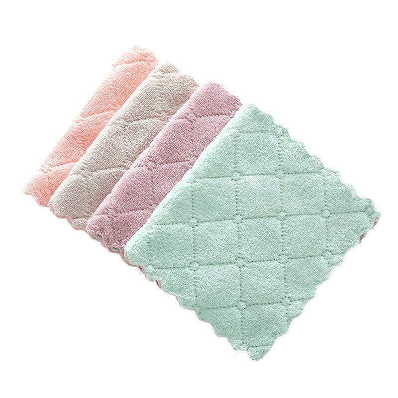 Wholesale coral fleece cleaning cloths for kitchen use, idea - 实物图