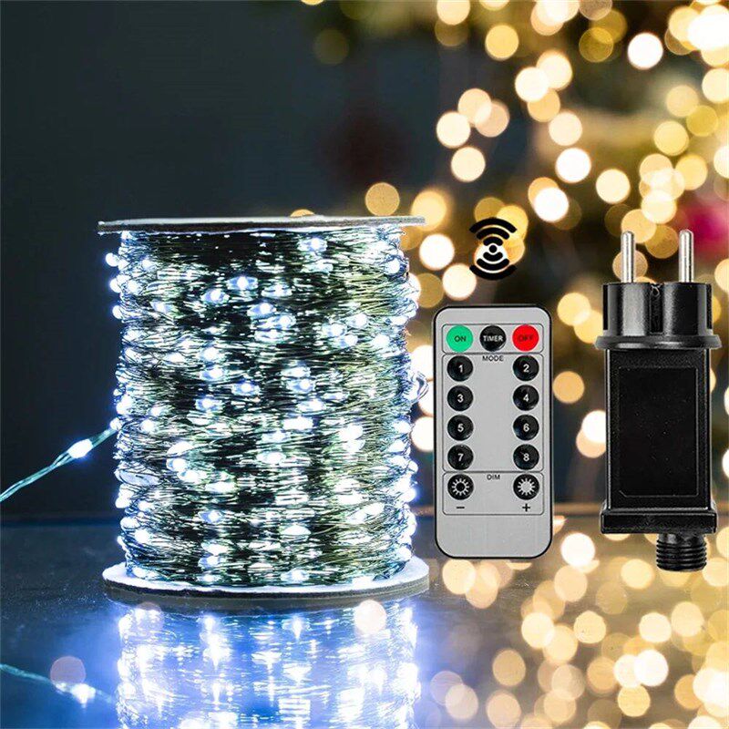 1000/500LED Fairy String Lights Christmas Garland Outdoor De