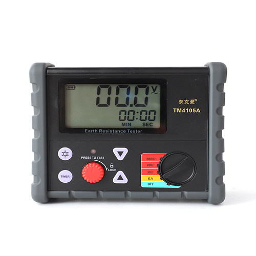 防雷接地电阻表泰克曼TM105数字接地电阻测试仪数字地阻VC105