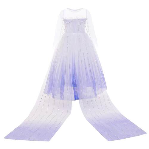 Carnival Halloween Girls Elsa Party Dress Children Tulle Seq