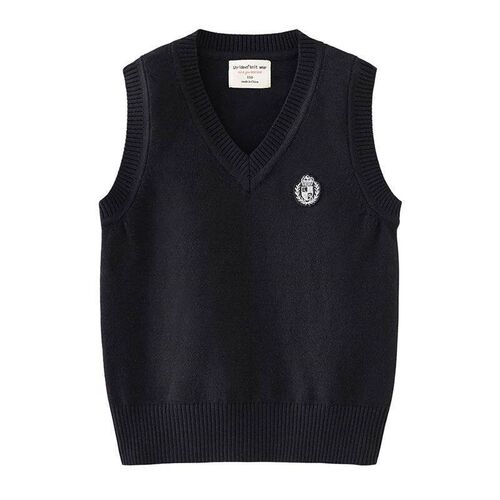 School Uniform Autumn Childrens Vest Sweater Kids Knitted P