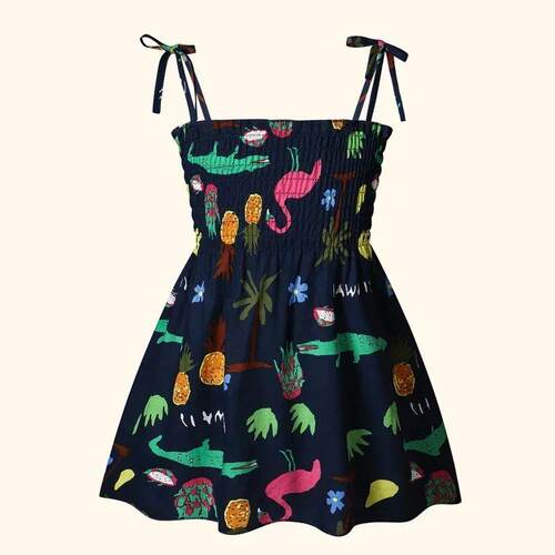 Children Girl Dress Summer Elegant Sling Princess Dresses Fl