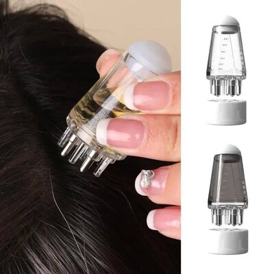 Mn Portable Scalp pplcator Lqud Comb Har Roots Massage Medcn