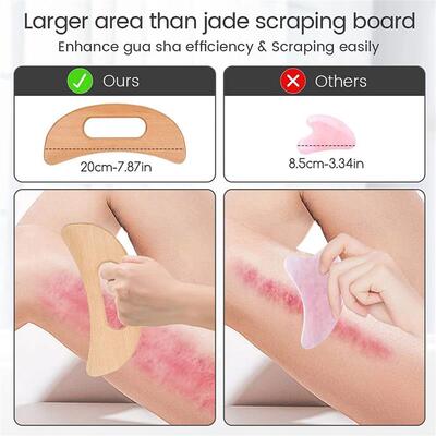 Wooden Gua Sha Tool Manual Massage Scraper for Anti Cellulit