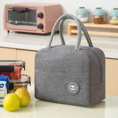 Portable Lunch Bag Lunch Box Thermal Insulated Canvas Tote P