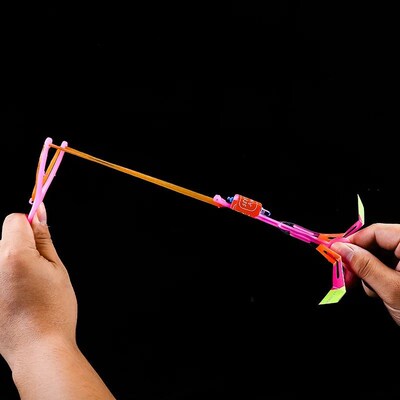 10pc Outdoor Catapult Luminous Slingshot Toy LED Light Emitt