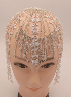 Luxury Shiny Crystal Long Thtassel Head Chain Bohemian Wind