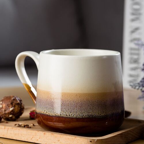 milk tea glass ceramic coffee mug cup cute cartoon spoon杯子