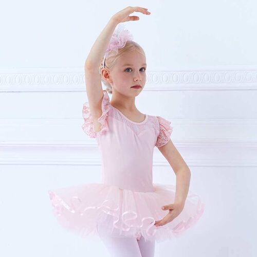 Childrens Dance Dress Short-sleeved Spring and Summer Balle