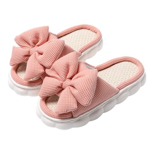 Pure Solid Bow Thick Bottom Korean Style Sweet Four Seasons
