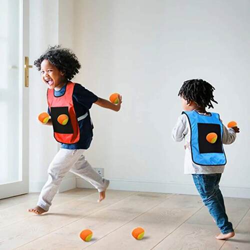 Children Dodgeball Game Vest Sticky Ball Dart Board Target S
