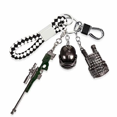 PUBG Keychain Gaming Peripherals Model Toys Mini Zinc Alloy
