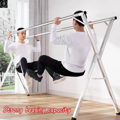 Foldable telescopic clothes coat hanger drying rack househol