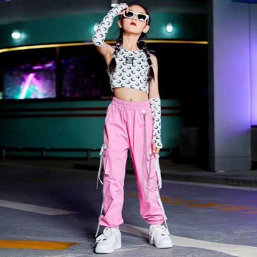 Pink Hip-Hop Sreet Dance Clothe Rave Clothing Summer Girl Se