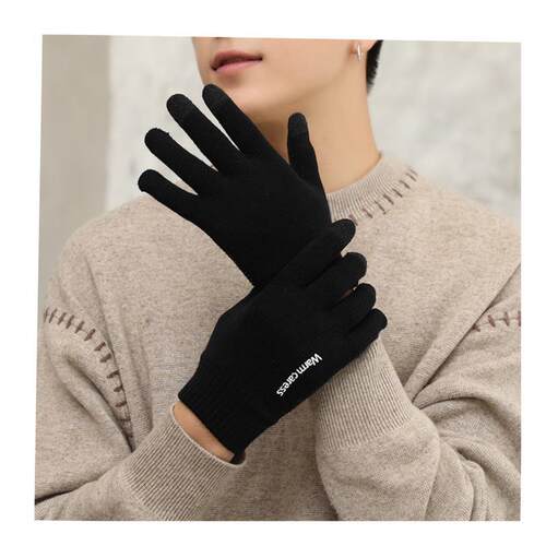Knit couple gloves for men women winter warm non-slip glove