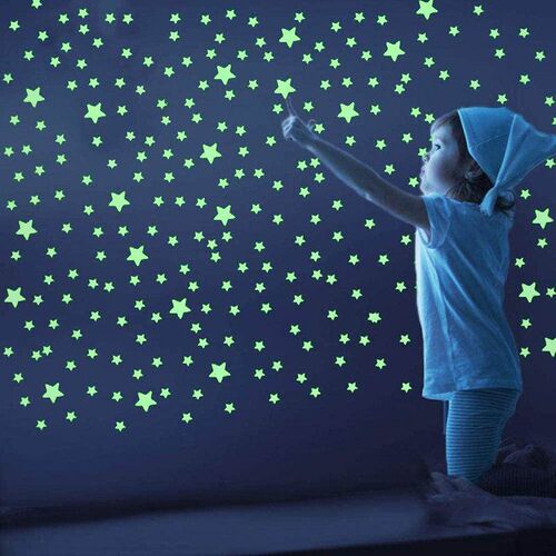100pcs Luminous Wall Stickers Glow In The Dark Stars Sticker