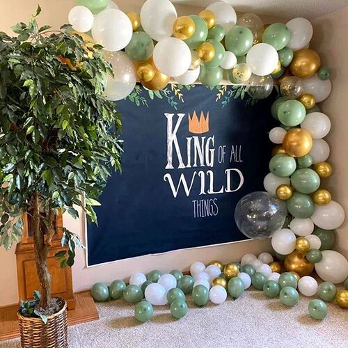 DIY Bean Green and White Balloon Garland Arch Kit for Baby S