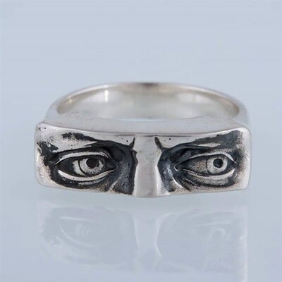 Vintage Punk Eye Ring For Man Motorcycle Party Punk Domineer