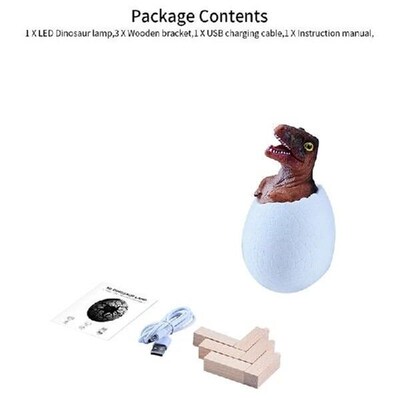 Emption!3D Night Light Velociraptor Egg Desk Lamp 3 Color