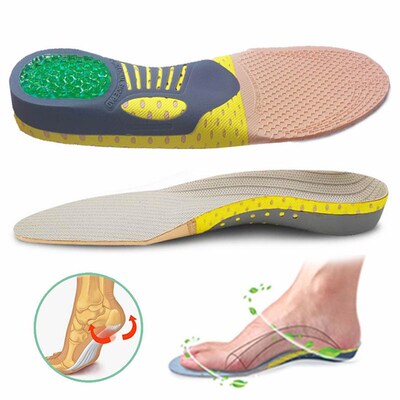 PVC Orthopedic Insoles Orthotics flat foot Health Sole Pad f