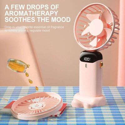 Portable Handheld Fan Foldable Neck Hanging Fans 5 Speed USB