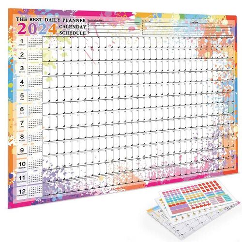 2025 Wall Hanging Calendar Kawaii Yearly Planner Sheet Memo