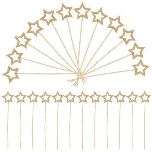 50 Pcs Bamboo Skewers Toy Food Picks Star Shape Cocktail