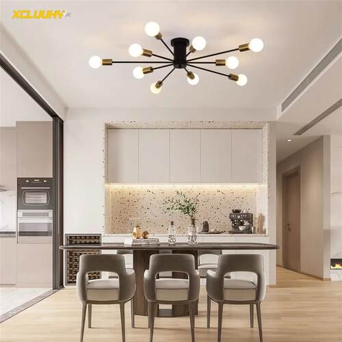 Semi Flush Mount Ceiling Lights Black Sputnik Ceiling Light