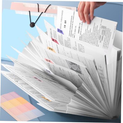 A4 Organ Bag Folder File Storage Box风琴文件夹大容量试卷收纳