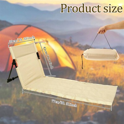 Outdoor Foldable Camping Chair Oxford Cloth Camping Floor Ch