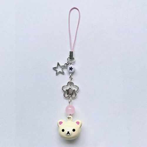 Star Bear Hanging Chain, Kawaii Cute Beaded Mobile Pendant,
