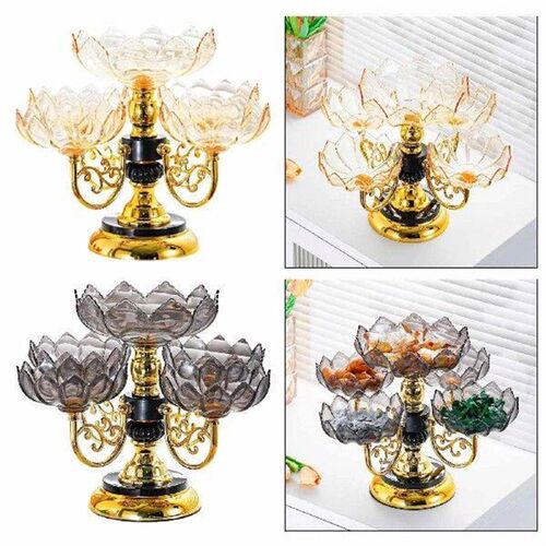 Rotating Snack Serving Tray Fruit Plate Fruit Bowl Modern