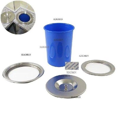 8L ABS Kitchen Bath Countertop Bench Top Waste Garbage