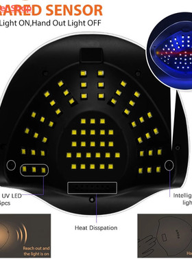 SUN X11 MAX LED UV Lamp Nail 66LEDs Gel Polish Curing Lamp W