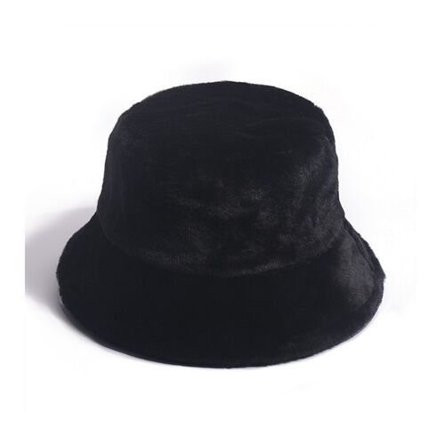 DT054 Winter Outdoor Vacation Lady Panama Black Solid Thicke