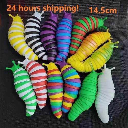 14.5cm New Rainbow 3D Slug Fidget Toy New Fidget Toy Slug Ar