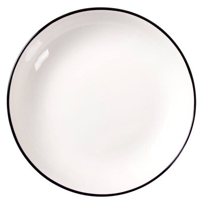 4 pure white round plates Dinner plate home cerami