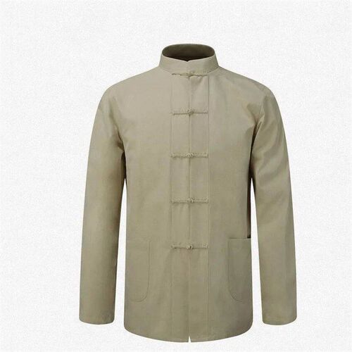 New Male Cotton Shirt Traditional Chinese Men Coat Clothing