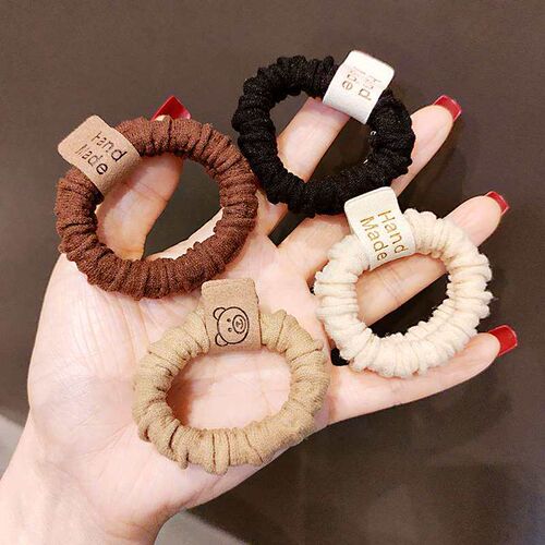 High elastic thick hair rope does not hurt the hair rope pon