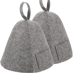 Sauna steam absorbent shower gray cap Simple Felt bath