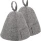 Sauna steam absorbent shower gray cap Simple Felt bath