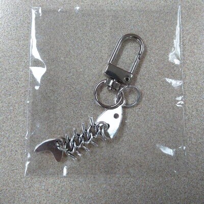 Simple Stylish Fishbone Bag Charm Design Fishbone Keychain P