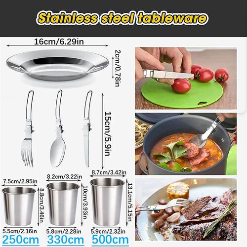 Camping Cooking set Camping Cookware Travel Tableware Outdoo