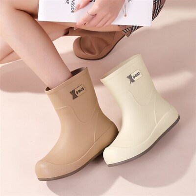 Waterproof rubber boots anti slip womens boots rainshoes