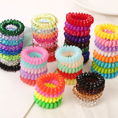 10PCS/Lot New 3.5cm Small Telephone Line Hair Ropes Girls Co