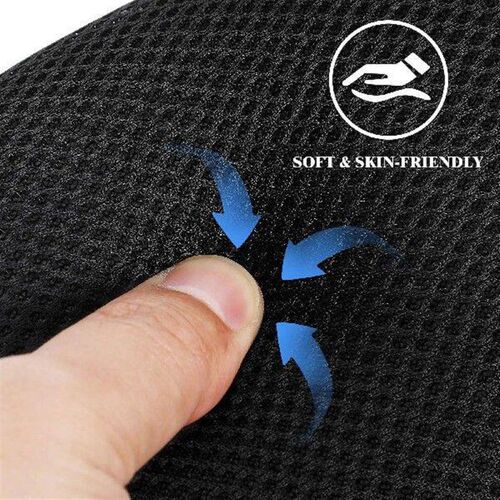 Chair Back Neck Support 2.6cm Thick Black Clip Adjustable