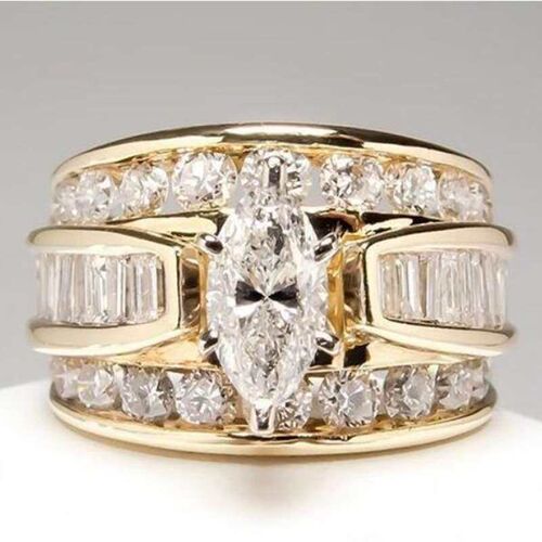 Brass Set Zircon Ladies Ring Popular Fashion Engagement